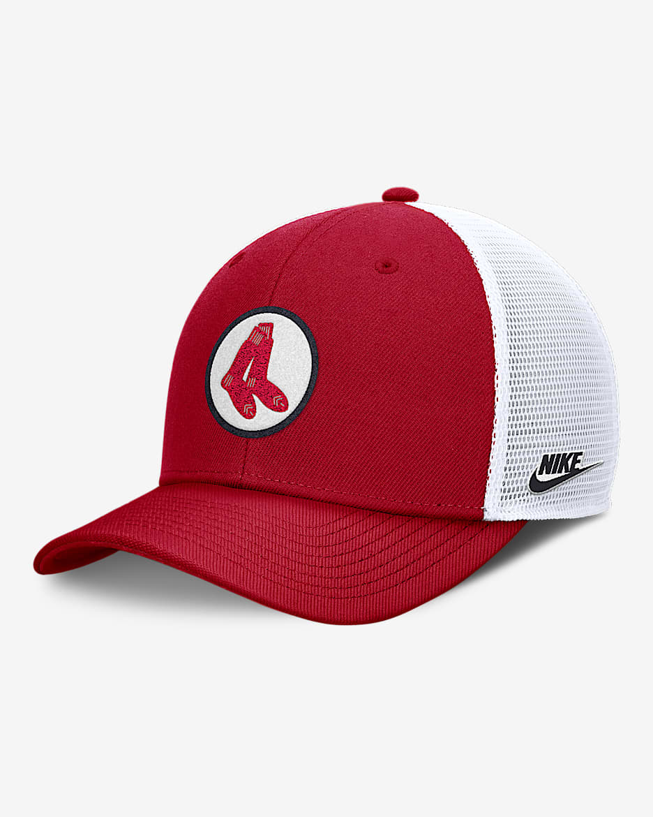 Boston Red Sox Cooperstown Rise Men s Nike Dri FIT MLB Trucker Adjustable Hat. Nike